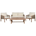 Trädgårdsmöbler Home ESPRIT Brun 138 x 79 x 83 cm 138 x 79 x 65 cm (4 Delar)